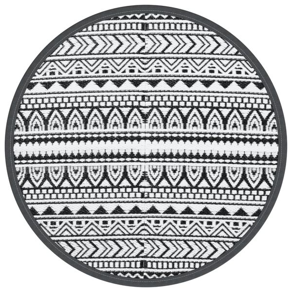 vidaXL Vanjski tepih ARAKIL crni Ø 160 cm PP
