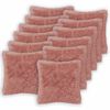vidaXL Presvlaka za jastuk 12 pcs HEERLEN Ružičasta 45 x 45 cm PV flis