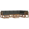 vidaXL Set vanjskih sofa 9 kom. Prirodna i antracit