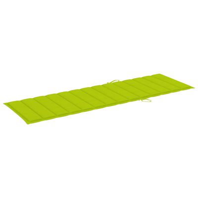 vidaXL Ležaljka s jarko zelenim jastukom od impregnirane borovine