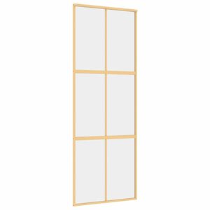 vidaXL Klizna vrata zlatna 76x205 cm prozirno staklo ESG i aluminij