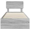 vidaXL Krevetna konstrukcija s uzglavljem Sivi Sonoma 100 x 200 cm