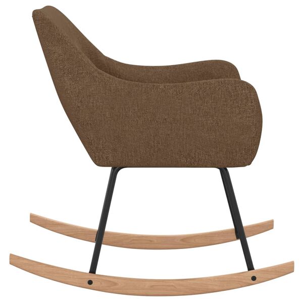 vidaXL Stolica za ljuljanje od tkanine smeđa