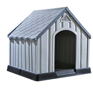 vidaXL Kućica za pse siva 92 x 87 x 91 cm plastična