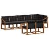 vidaXL Set vanjskih sofa 8 kom. Prirodna i crna