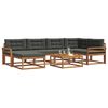 vidaXL Set vanjskih sofa s jastukom 7 pcs Prirodna i antracit