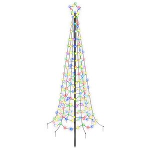 vidaXL LED spiralno božićno drvce sa &scaron;iljkom EKENAS 180 cm