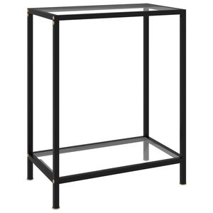 vidaXL Konzolni stol prozirni 60 x 35 x 75 cm od kaljenog stakla