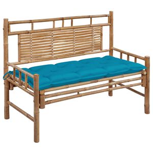 vidaXL Vrtna klupa s jastukom 120 cm od bambusa