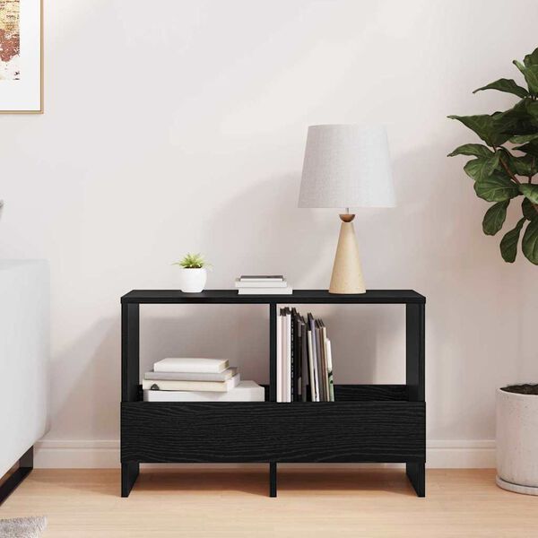 vidaXL Polica za časopise Crni hrast 68,5 x 30 x 45 cm