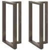 vidaXL Noge za barski stol T-oblika 2 kom Crne 60x35x(100-101) cm Čelik