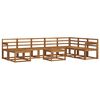 vidaXL Set vanjskih sofa 9 pcs Prirodna Čvrsto drvo akacije