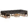 vidaXL Set vanjskih sofa 11 kom. Prirodna i crna