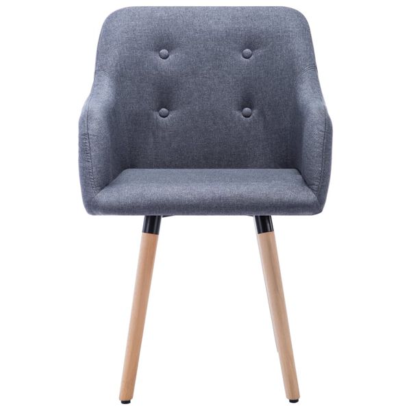 vidaXL Blagovaonske stolice od tkanine 2 kom tamnosive