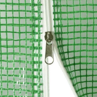 vidaXL Staklenik s čeličnim okvirom zeleni 10 m² 5 x 2 x 2,3 m