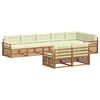 vidaXL Set vanjskih sofa 8 kom. Prirodna i krem