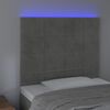vidaXL LED uzglavlje svjetlosivo 80x5x118/128 cm bar&scaron;unasto