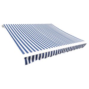 vidaXL Zamjenska tkanina za tendu plava i bijela 400x300 cm poliester