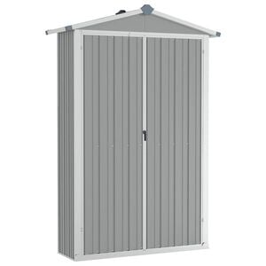 vidaXL Vrtno spremi&scaron;te sivo 116x45x175 cm od pocinčanog čelika