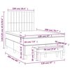 vidaXL Box spring krevet s madracem tamnoplavi 120 x 200 cm bar&scaron;unasti
