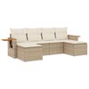 vidaXL 6-dijelni set vrtnih sofa s jastucima bež od poliratana