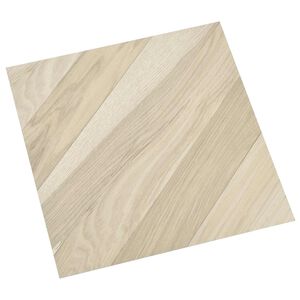 vidaXL Samoljepljive Pločice za Pod Bež Prugasto 30,5 x 30,5 cm