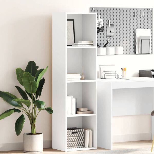 vidaXL Regal za knjige bijeli 40x30x152 cm od konstruiranog drva