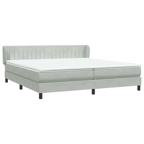 vidaXL Box Spring krevet s madracima svijetlo sivi 180x210 cm bar&scaron;un