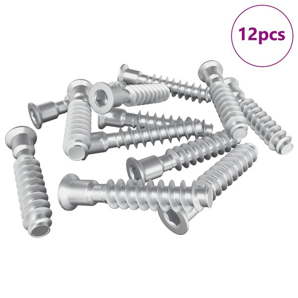 vidaXL Vijak sa kapicom 12 pcs Srebrno M7 x 40 mm Čelik