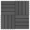 vidaXL Pločice za decking 11 pcs Crna 30 x 30 cm Drvoplastična smjesa
