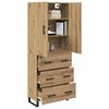 vidaXL Highboard s ladicama 2 pcs Umjetnički hrast 69,5 x 34 x 180 cm