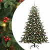 vidaXL Umjetno božićno drvce Zelena 180 cm PVC i Metal i Plastika