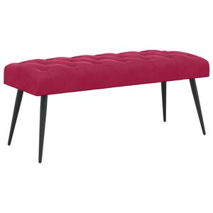 vidaXL Klupa s gumbastim tkanjem Vinska crvena 110 x 40 x 46 cm Bar&scaron;un