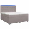 vidaXL Boxspring krevet s madracem Sivosmeđa 200 x 200 cm Tkanina