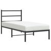 vidaXL Metalni okvir za krevet s uzglavljem crni 90x190 cm