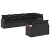 vidaXL 8-dijelni set vrtnih sofa od poliratana s jastucima crni
