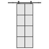 vidaXL Klizna vrata s priborom 76 x 205 cm od ESG stakla i aluminija