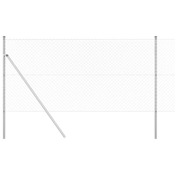 vidaXL Stup za ogradu Srebrno 10 x 1,2 m (40 x 40 mm mrežica) Čelik