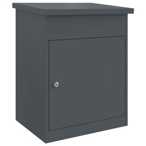 vidaXL Sandučić za pakete s pohranom Antracit 47,5 x 38 x 59 cm Čelik