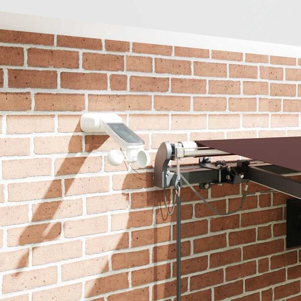 vidaXL Tenda na automatsko uvlačenje s LED svjetlima bordo 450x300 cm