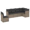 vidaXL 6-dijelni set vrtnih sofa od poliratana s jastucima sivi