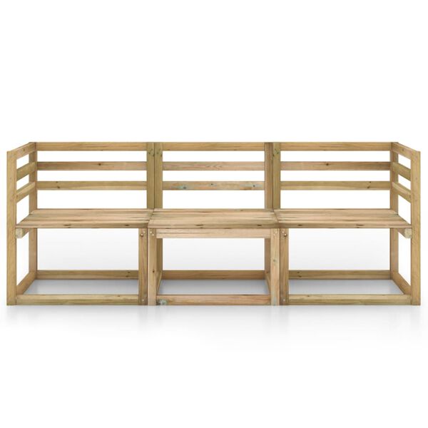 vidaXL Vrtni trosjed od zeleno impregnirane borovine