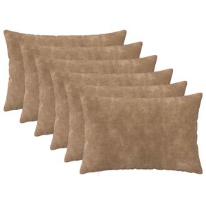 vidaXL Presvlaka za jastuk 6 pcs HEERLEN Sivosmeđa 30 x 50 cm