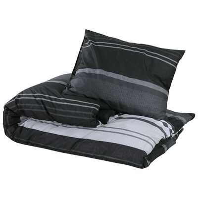 vidaXL Set posteljine za poplun crno-bijeli 140x200 cm pamučni