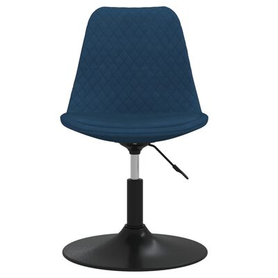 vidaXL Okretne blagovaonske stolice 4 kom plave baršunaste