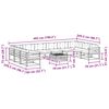 vidaXL Set vanjskih sofa s jastukom 11 pcs Prirodna i krem