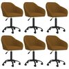 vidaXL Okretne blagovaonske stolice 6 kom smeđe bar&scaron;unaste