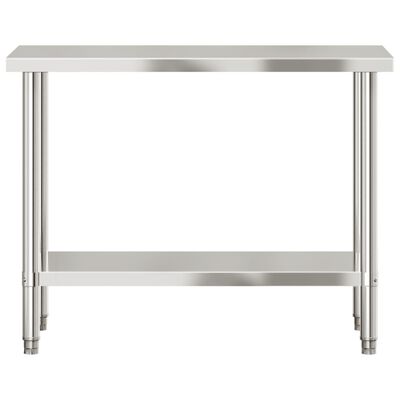 vidaXL Kuhinjski radni stol 110 x 55 x 85 cm od nehrđajućeg čelika