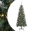 vidaXL Umjetno božićno drvce Zelena 150 cm PVC, plastika i čelik