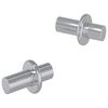 vidaXL Polica Kuka 2 kom. Srebrno 8,6 x 8,6 x 14,6 mm Čelik